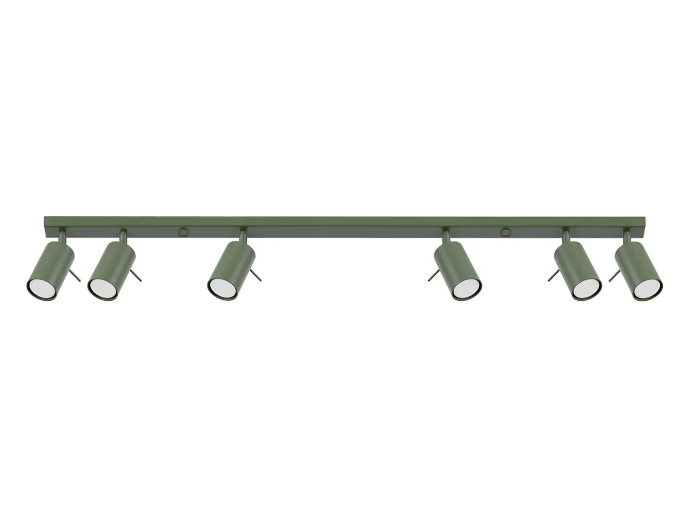 Sollux Lighting Plafón-Lámpara de techo Briix moderno de acero - 6 fuentes luminosas 4000K - L.117 x A.17 cm - oliva Verde