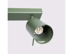Sollux Lighting Plafón-Lámpara de techo Briix moderno de acero - 6 fuentes luminosas 4000K - L.117 x A.17 cm - oliva Verde