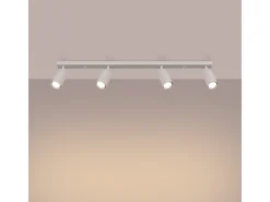 Sale Sollux Lighting Lámpara de techo Briix moderno de acero - 4 fuentes luminosas 4000K - L.81 x A.17 cm - Beige
