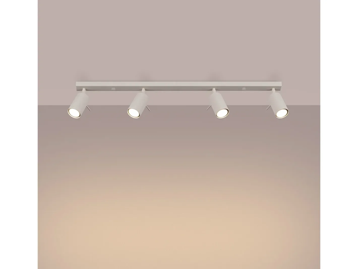 Sale Sollux Lighting Lámpara de techo Briix moderno de acero - 4 fuentes luminosas 4000K - L.81 x A.17 cm - Beige