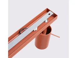 Sollux Lighting Plafón-Lámpara de techo Briix moderno de acero - 3 fuentes luminosas 4000K - L.45 x A.17 cm - ocre Rojo