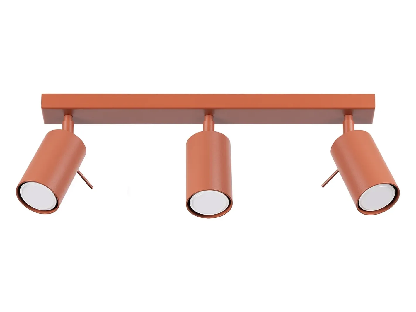 Sollux Lighting Plafón-Lámpara de techo Briix moderno de acero - 3 fuentes luminosas 4000K - L.45 x A.17 cm - ocre Rojo