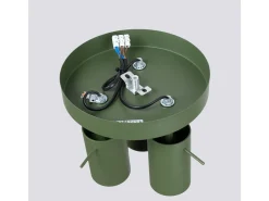 Sollux Lighting Lámpara de techo Briix moderno de acero - 3 fuentes luminosas 3000K - L.19,5 x A.18,5 cm - oliva Verde