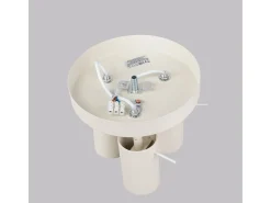 Hot Sollux Lighting Lámpara de techo Briix moderno de acero - 3 fuentes luminosas 3000K - L.19,5 x A.18,5 cm - Beige