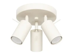 Hot Sollux Lighting Lámpara de techo Briix moderno de acero - 3 fuentes luminosas 3000K - L.19,5 x A.18,5 cm - Beige