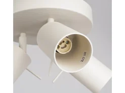 Hot Sollux Lighting Lámpara de techo Briix moderno de acero - 3 fuentes luminosas 3000K - L.19,5 x A.18,5 cm - Beige