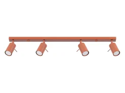 Sollux Lighting Lámpara de techo Briix moderno de acero - 4 fuentes luminosas 3000K - L.81 x A.17 cm - ocre Rojo New