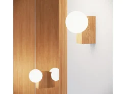 Sollux Lighting Lámpara De Techo Bulbo Moderno De Madera/Vidrio - 3 Fuentes Luminosas - L.46 X A.16 Cm - Madera Natural/ Blanco Best