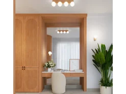 Sollux Lighting Lámpara De Techo Bulbo Moderno De Madera/Vidrio - 3 Fuentes Luminosas - L.46 X A.16 Cm - Madera Natural/ Blanco Best