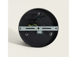 Ledkia Plafón-Lámpara de Techo Circular Orientable Aluminio 3 Focos Caleb Negro