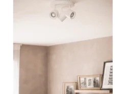 Outlet Ledkia Lámpara de Techo Circular Orientable Aluminio 3 Focos Caleb Blanco