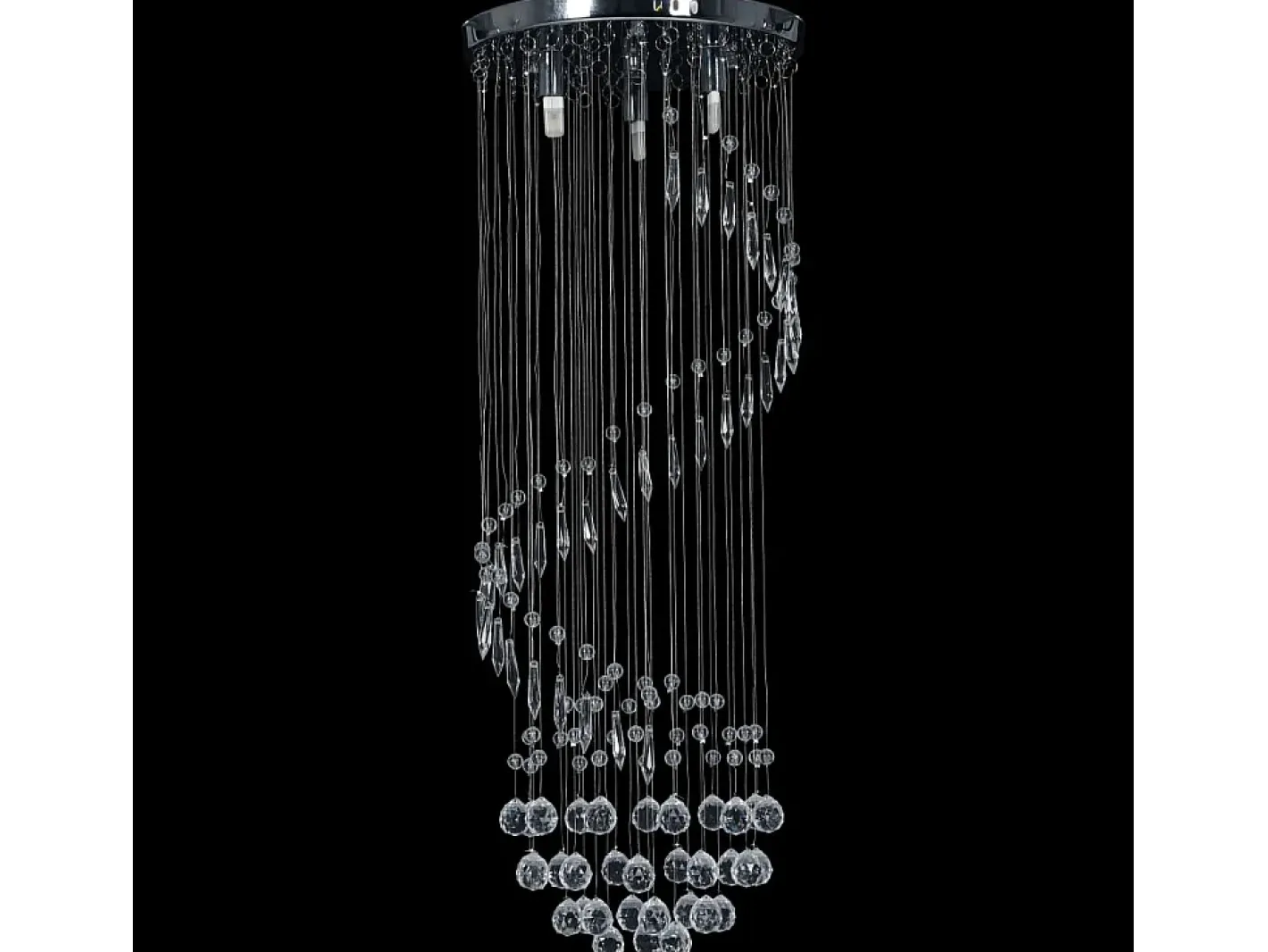 Lámpara de techo con cuentas de cristal en espiral G9 ES658473 Plateado Best