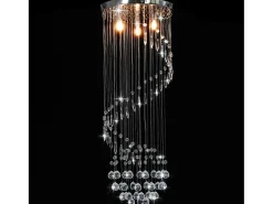 Lámpara de techo con cuentas de cristal en espiral G9 ES658473 Plateado Best