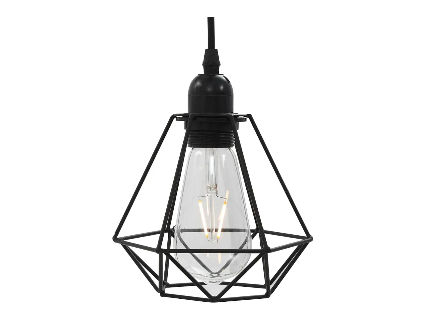 Best Lámpara de techo con diseño de rombos negra 3 bombillas E27 ES573691 Negro