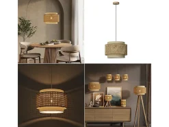 Vicco Lámpara Suspendida-Lámpara de techo 45x45x31 morten Crema