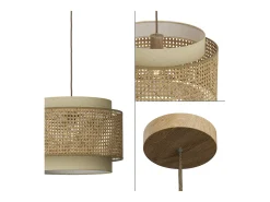 Vicco Lámpara Suspendida-Lámpara de techo 45x45x31 morten Crema