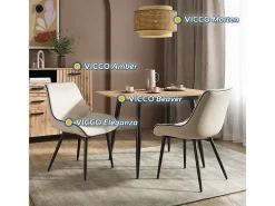 Vicco Lámpara Suspendida-Lámpara de techo 45x45x31 morten Crema