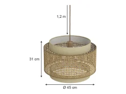Vicco Lámpara Suspendida-Lámpara de techo 45x45x31 morten Crema