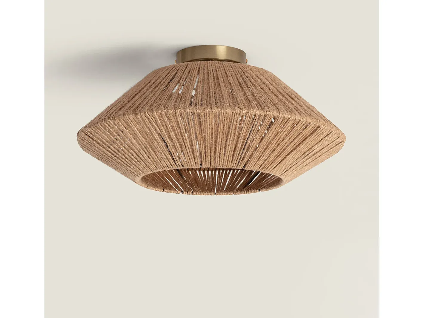 Ledkia Lámpara de Techo Cuerda Natural Big Muitu Moksha Natural Multicolor