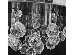 Lámpara Suspendida-Lámpara de techo de cristal diseño cromado ES608214 Transparente
