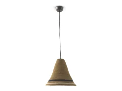 Clearance Lámpara de techo de fibra natural trenzada Marru00f3n