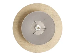Miliboo Lámpara de techo de lino y rafia natural 55 cm AZAMI Beige Best