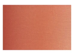 Discount Miliboo Lámpara de techo de lino color ladrillo y rafia 50 cm de diám. TRAVES Naranja