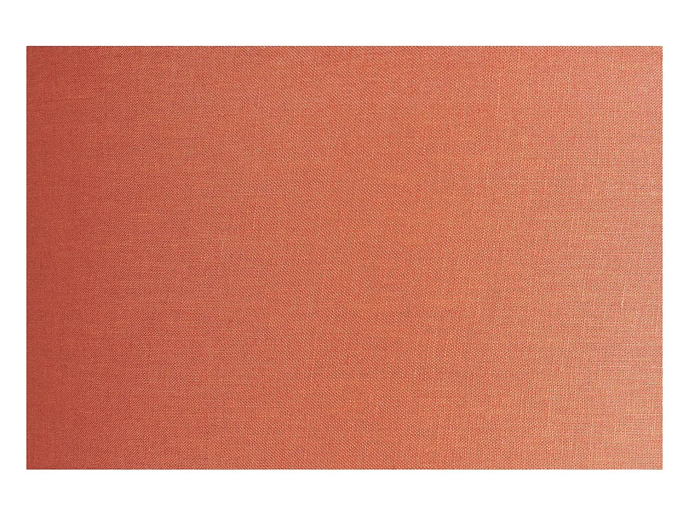 Discount Miliboo Lámpara de techo de lino color ladrillo y rafia 50 cm de diám. TRAVES Naranja