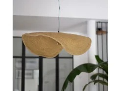 Discount Rendez-Vous Déco Lámpara de techo de material natural y metal D91 cm - Maho Beige