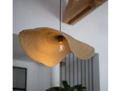 Discount Rendez-Vous Déco Lámpara de techo de material natural y metal D91 cm - Maho Beige