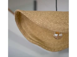 Discount Rendez-Vous Déco Lámpara de techo de material natural y metal D91 cm - Maho Beige