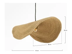 Rendez-Vous Déco Lámpara de techo de material natural y metal D61 cm - Maho Beige New