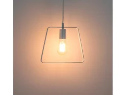 Lámpara Suspendida-Lámpara de techo de Metal 24 x 28- Minimal Blanco