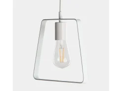 Lámpara Suspendida-Lámpara de techo de Metal 24 x 28- Minimal Blanco