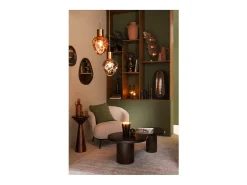 J-Line Plafón-Lámpara de techo de metal 25*25*160 cm Gris