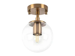 OZAIA Plafón-Lámpara de techo de metal con globo - D. 15 x H. 23 cm - BARLATI Dorado