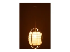Outlet J-Line Lámpara de techo de tela negra 37*37*56 cm Negro