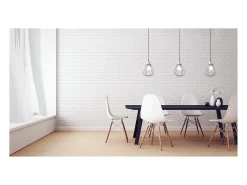 Discount Lámpara de techo ELGA estilo moderno - Alt. 120 cm - E27 60W - acero y madera - - ip20 Negro