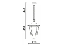 Online Lámpara de techo ELITE 6 estilo clásico - Alt. 85 cm - E14 70W - Cristal transparente - IP44 - aluminio y Negro
