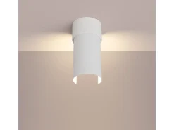 Clearance Sollux Lighting Lámpara De Techo Flash Minimalista De Acero - 1 Fuentes Luminosas - L.10 X A.21 Cm - Blanco