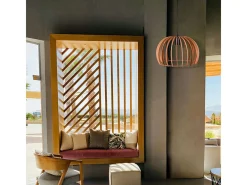 Lámpara de techo Ganges Bel Air 40W altura regulable madera Ø35 cm Color natural claro Best