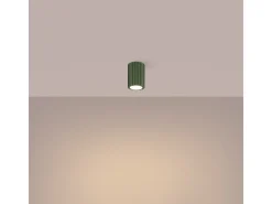 Sollux Lighting Lámpara de techo Gloow minimalista de aluminio - 1 fuentes luminosas 4000K - L.6,5 x A.10 cm - oliva Verde Sale