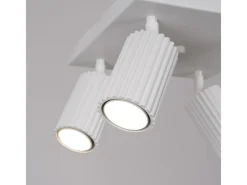 Sollux Lighting Plafón-Lámpara de techo Gloow minimalista de aluminio - 4 fuentes luminosas 3000K - L.25 x A.16,5 cm - Blanco