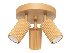 Online Sollux Lighting Lámpara de techo Gloow minimalista de aluminio - 3 fuentes luminosas 3000K - L.19,5 x A.18 cm - Dorado