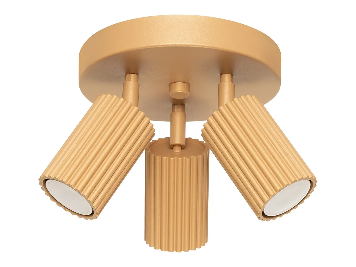 Online Sollux Lighting Lámpara de techo Gloow minimalista de aluminio - 3 fuentes luminosas 3000K - L.19,5 x A.18 cm - Dorado