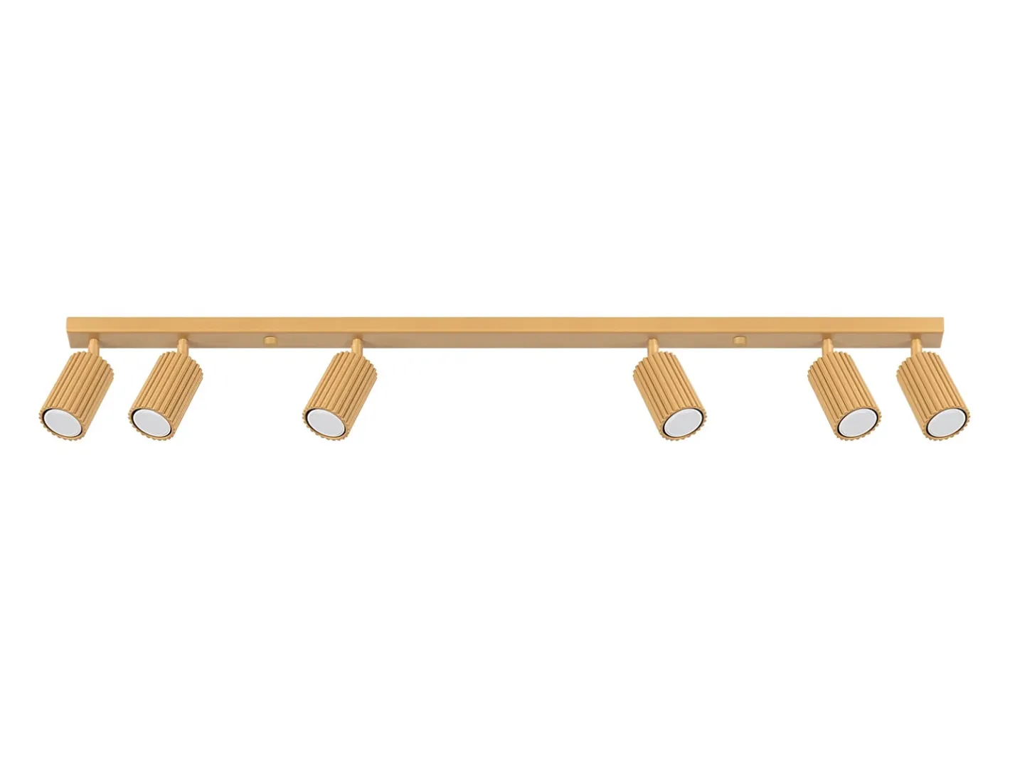 Sollux Lighting Lámpara de techo Gloow minimalista de aluminio - 6 fuentes luminosas 4000K - L.117 x A.16,5 cm - Dorado Hot
