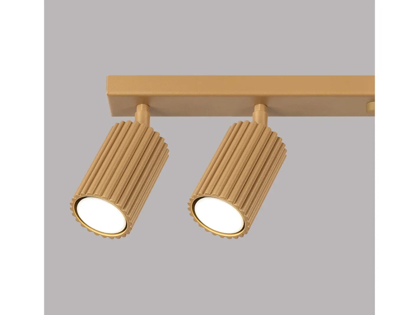 Sollux Lighting Lámpara de techo Gloow minimalista de aluminio - 6 fuentes luminosas 4000K - L.117 x A.16,5 cm - Dorado Hot