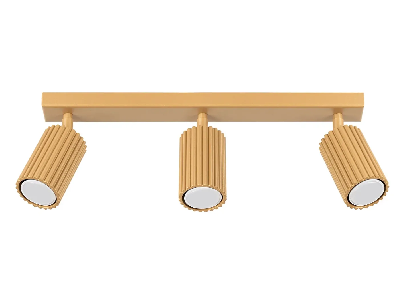 Sollux Lighting Plafón-Lámpara de techo Gloow minimalista de aluminio - 3 fuentes luminosas 3000K - L.45 x A.16,5 cm - Dorado