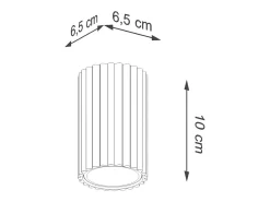 Hot Sollux Lighting Lámpara de techo Gloow minimalista de aluminio - 1 fuentes luminosas 3000K - L.6,5 x A.10 cm - Dorado