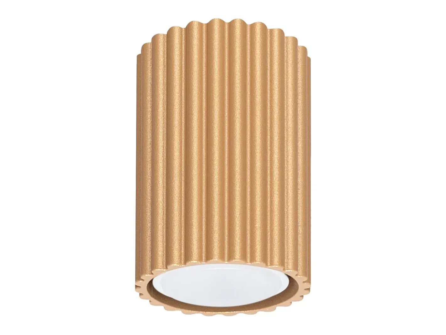 Hot Sollux Lighting Lámpara de techo Gloow minimalista de aluminio - 1 fuentes luminosas 3000K - L.6,5 x A.10 cm - Dorado